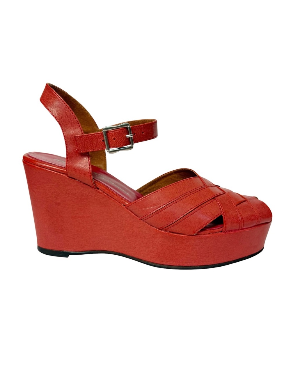Re-mix Deluxe Vintage Classics Lido Chunky  Platform Leather Sandals Size 7